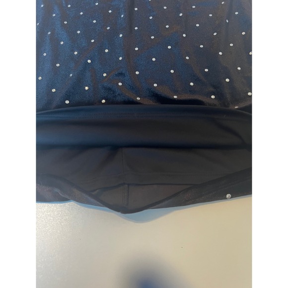 Jennifer Lopez Black Velvet Rhinestone Dress Long Sleeve‎ Cocktail Party M - Picture 7 of 10